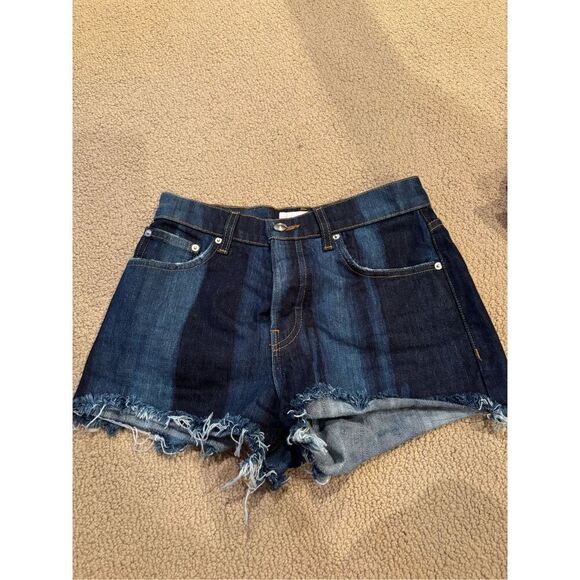 Derek Lam Drew High Rise Denim Cut-Off Shorts Size 25 - Picture 1 of 5